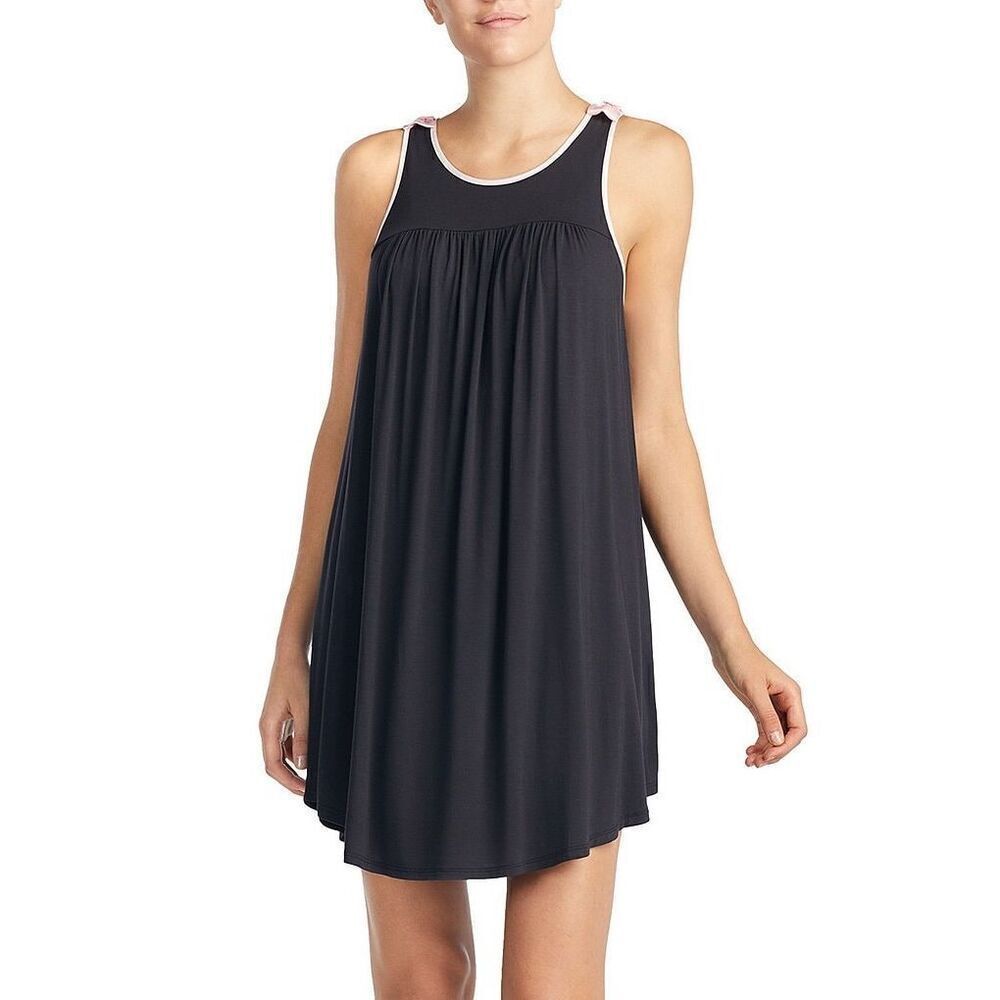 NEW Kate spade Jersey Knit Chemise Black Pink Bows size 2X‎